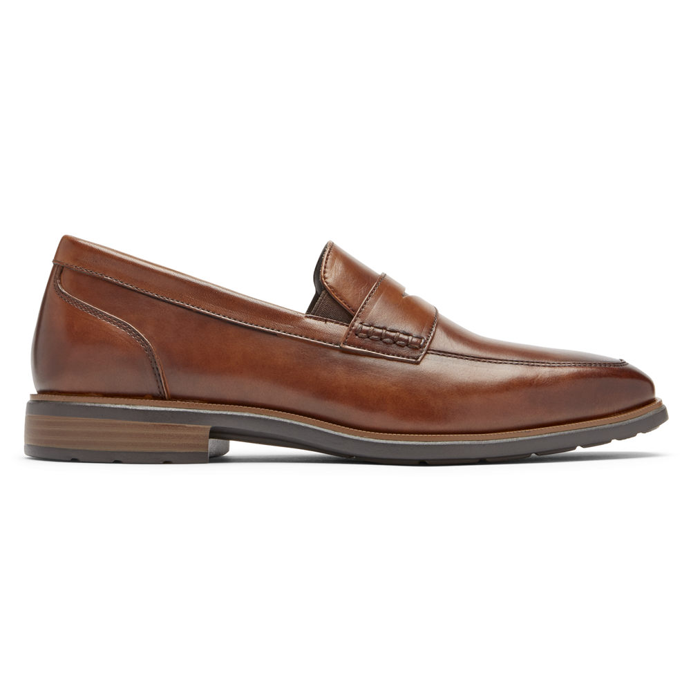 Rockport Singapore Mens Loafers - Dres Sports Business 2 Penny Brown - DC5096817